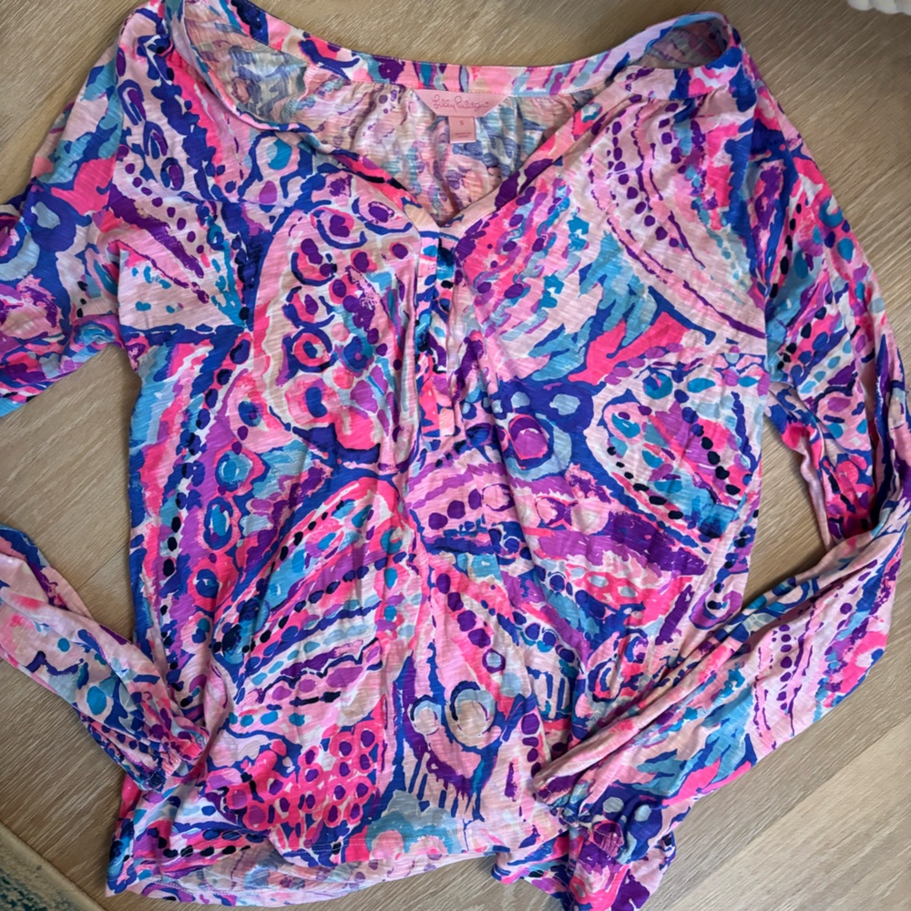 Colorful Abstract Long Sleeve Top